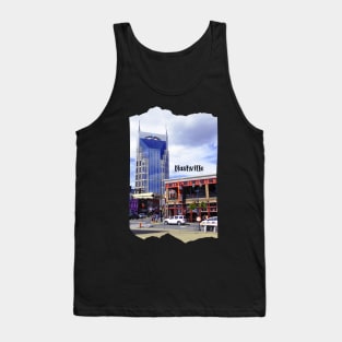 Cool photography of city Nashville Tennessee skyline sunset sky USA city break Tank Top